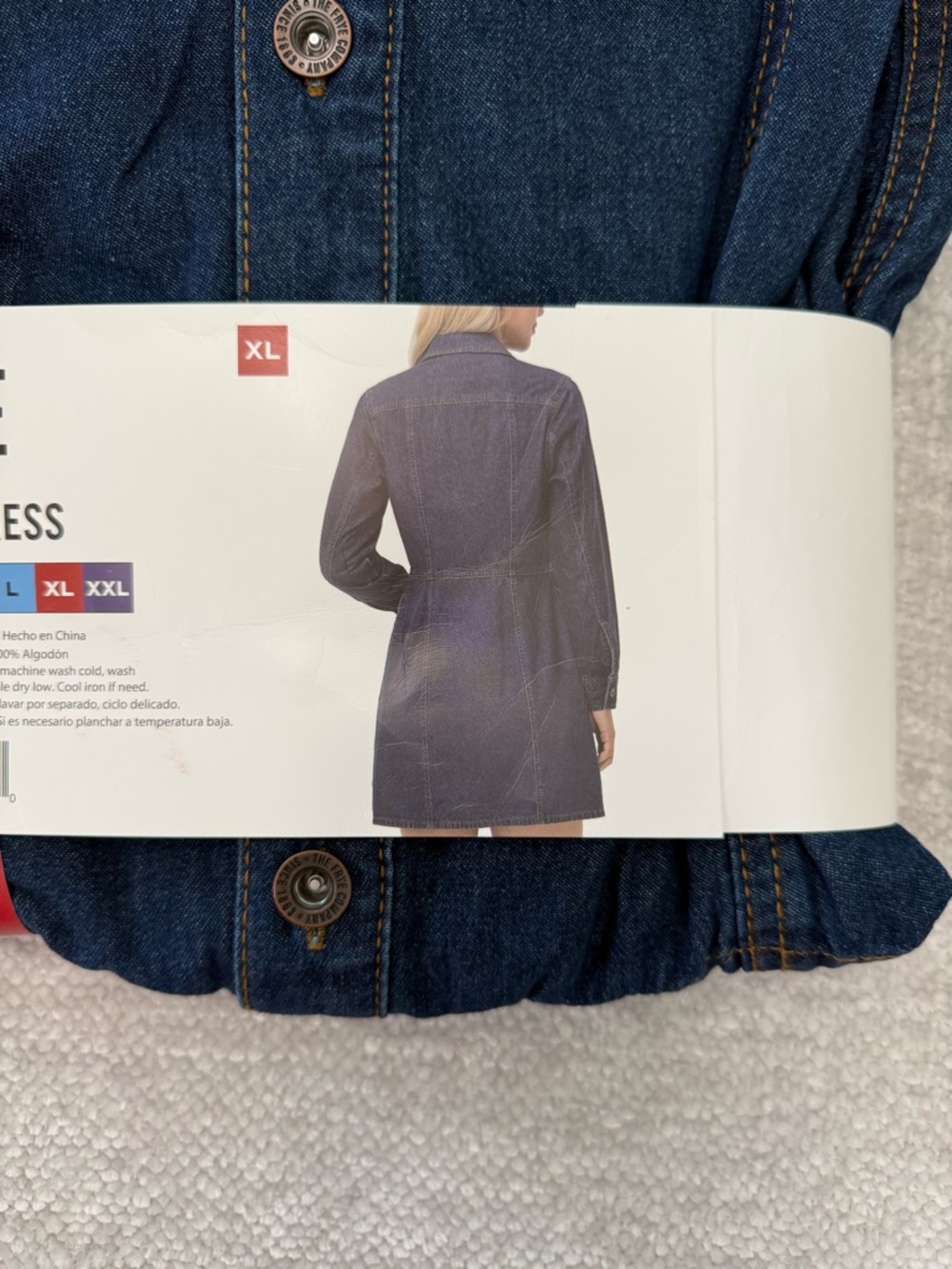 Frye Dark Indigo Button-Front Denim Dress - Picture 4 of 4